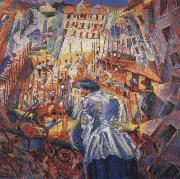 Umberto Boccioni THe Street Penetrates the House oil painting